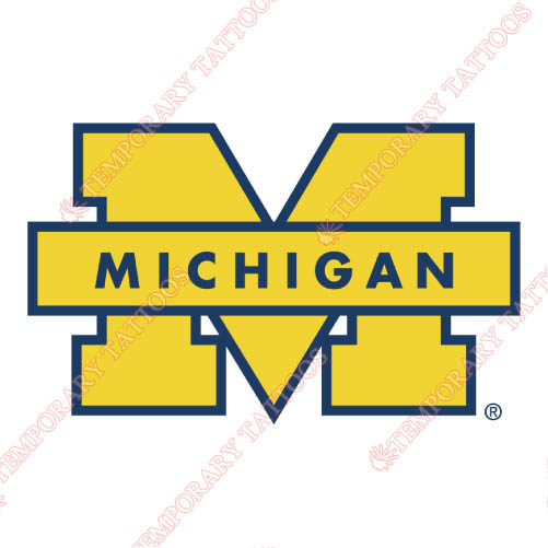 Michigan Wolverines Customize Temporary Tattoos Stickers NO.5071